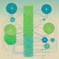 Abstract illustration of three layers of AI agent architecture: reactive, deliberative, and hybrid.