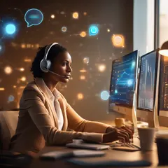 Customer support agent working with AI agent autopilot dashboard